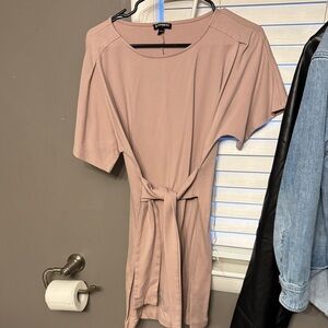 Express Women's Blush Tie-Front Blouse